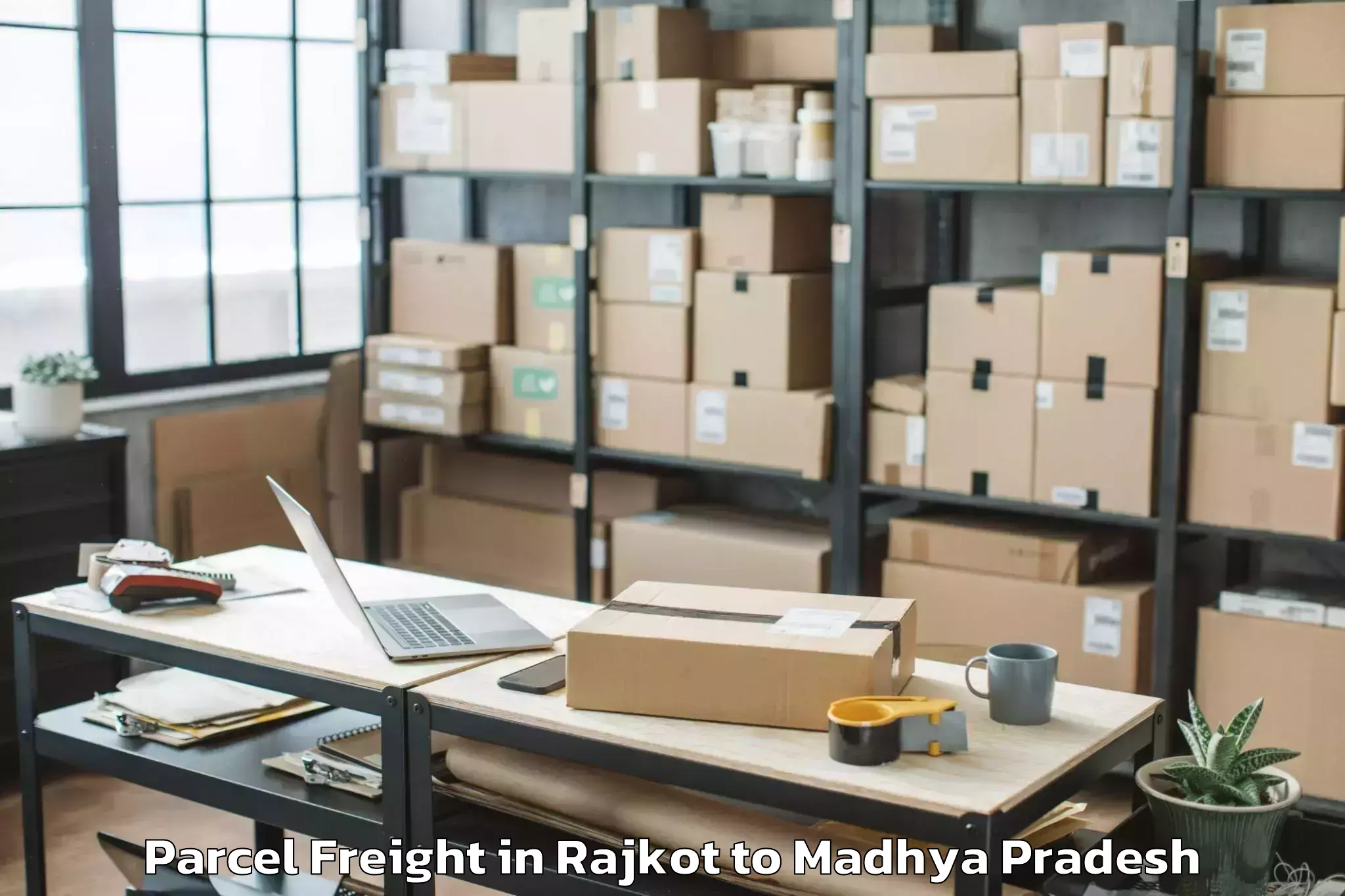 Leading Rajkot to Amarwara Parcel Freight Provider